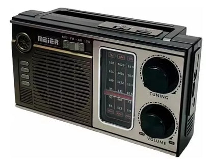 Radio Solar Multifuncional con Linterna (Carga Celulares + Bluetooth)