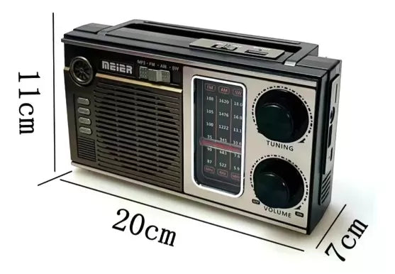 Radio Solar Multifuncional con Linterna (Carga Celulares + Bluetooth)