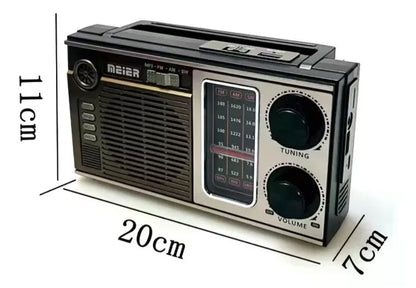 Radio Solar Multifuncional con Linterna (Carga Celulares + Bluetooth)
