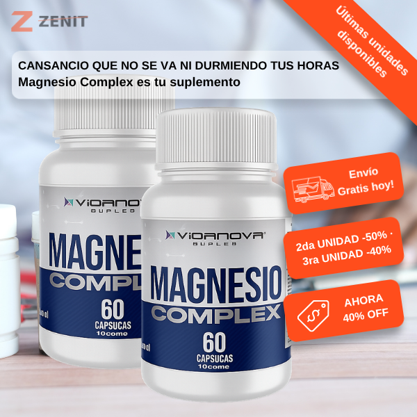 Magnesio Complex 1000mg — Descanso, Energía y Bienestar Muscular | 60 Cápsulas